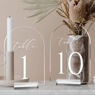 Factory Direct Sales Acrylic Restaurant Table Signs, Wedding Seat Cards, Banquet Arch DIY Desktop Signs, Atmosphere