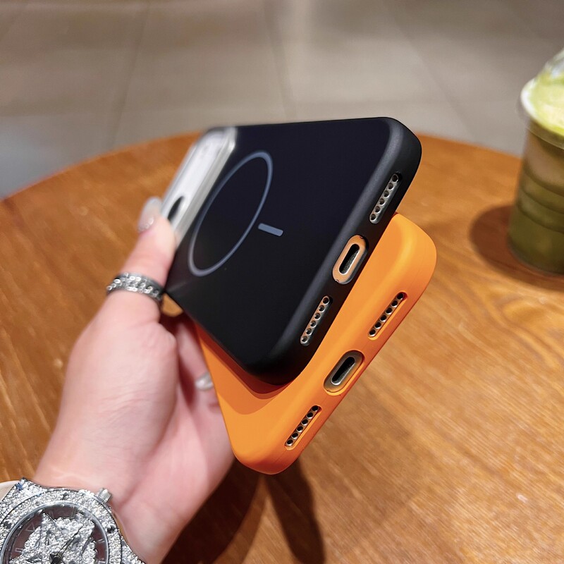 适用iPhone17Promax金甲磨砂磁吸手机壳苹果16镂空按键超薄PC护套|undefined