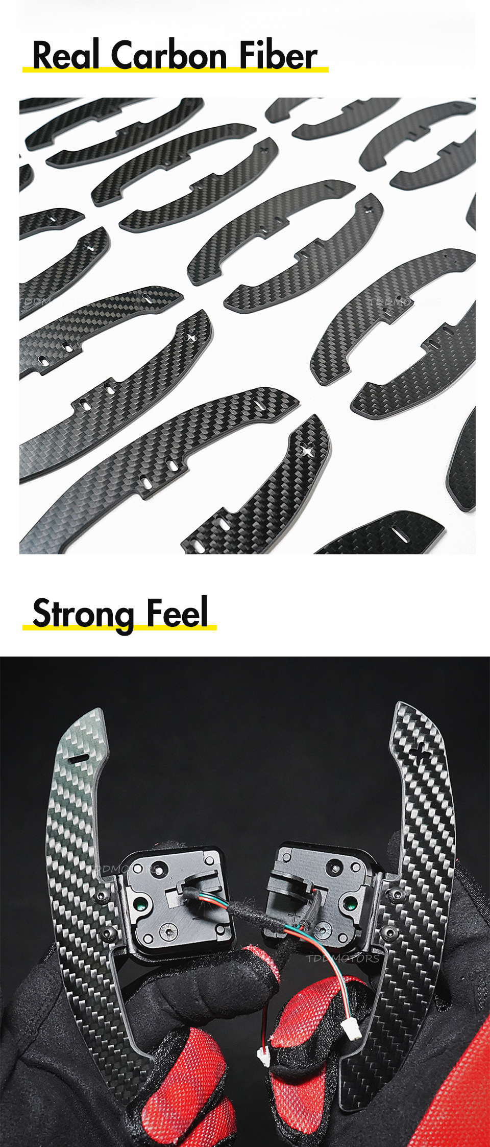 100% Carbon Fiber Magnetic Paddle Shifters for Volkswagen Golf MK7