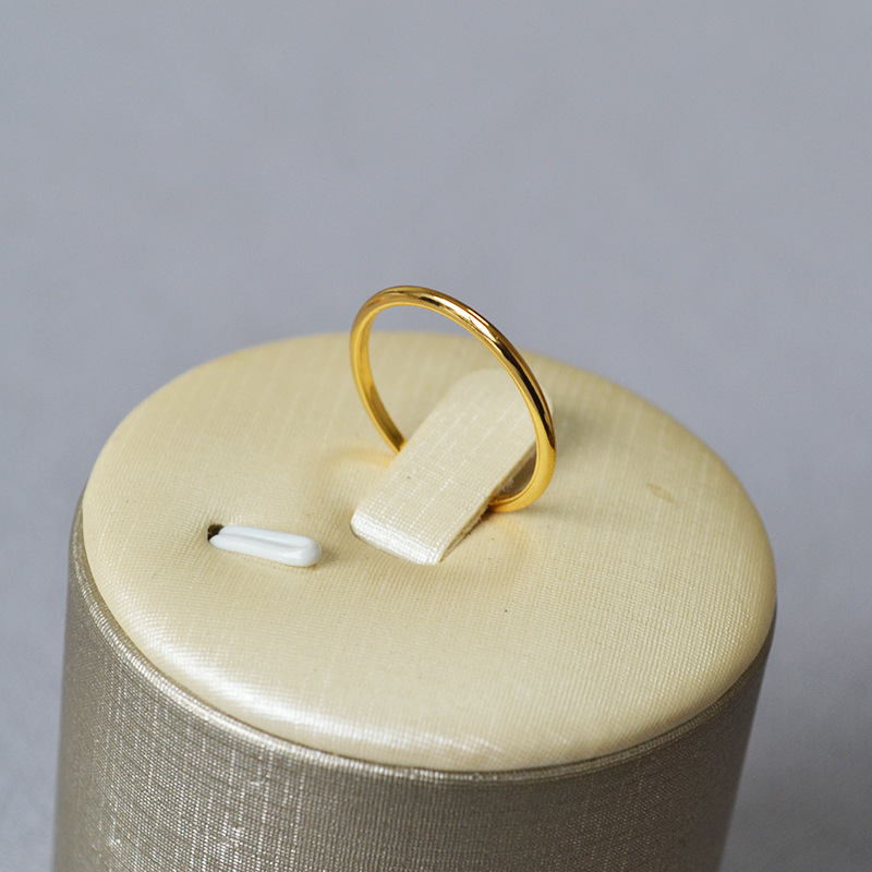 3g Weight Rings Classification 1 Piece Quantity Holiday, Daily Occasion Brass Material Solid Color Pattern Women's Gender Plating Design Simple Style, Classic Style Style Brass Plating Solid Color Rings 4