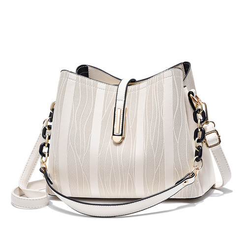 [Available]  Summer New Internet Celebrity Bucket Bag Women's Large Capacity Crossbody Bag Soft Leather Shoulder Bag