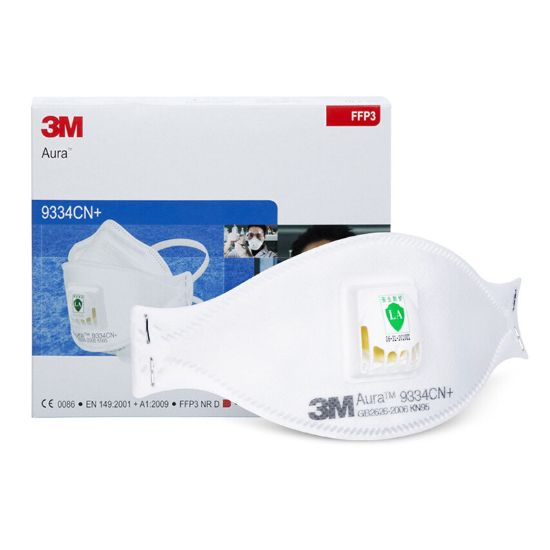 3M 9334CN+防护口罩防雾霾工业粉尘FFP3头带式男女透气 防尘口罩