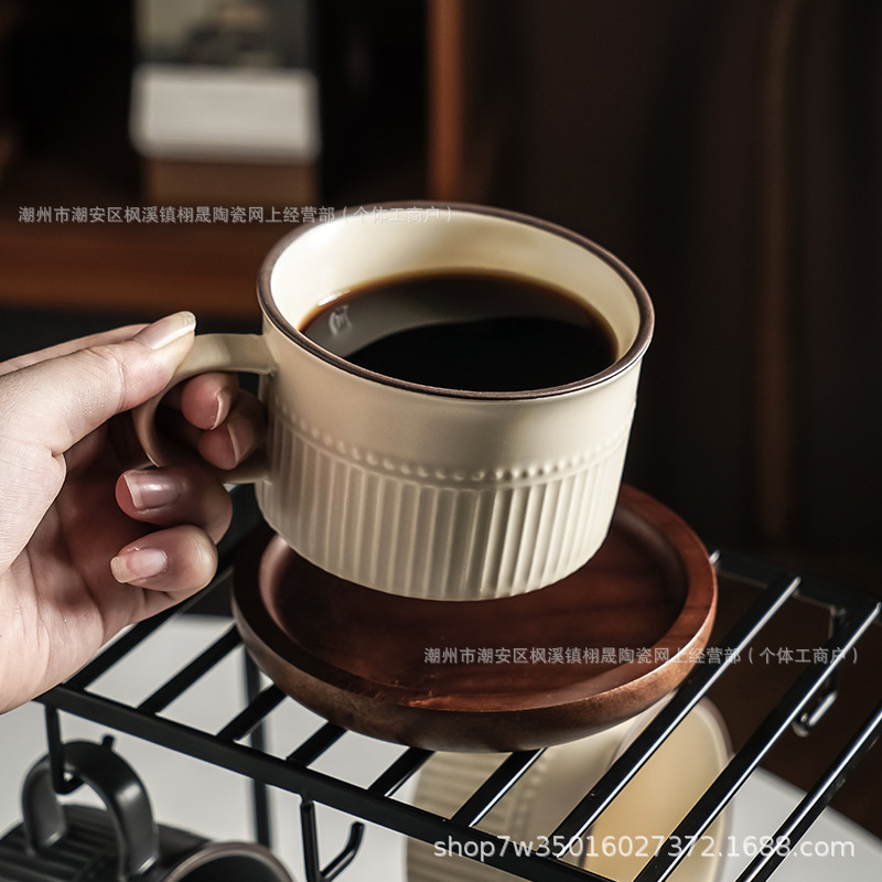 Tazas de café vintage, platos, tazas de café, tazas de latte, tazas de regalo de mano, tazas al por mayor.