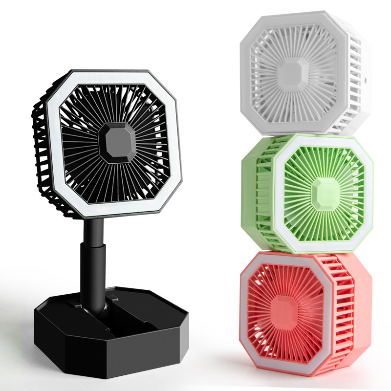 LED Fan Light Portable Folding Storage T...