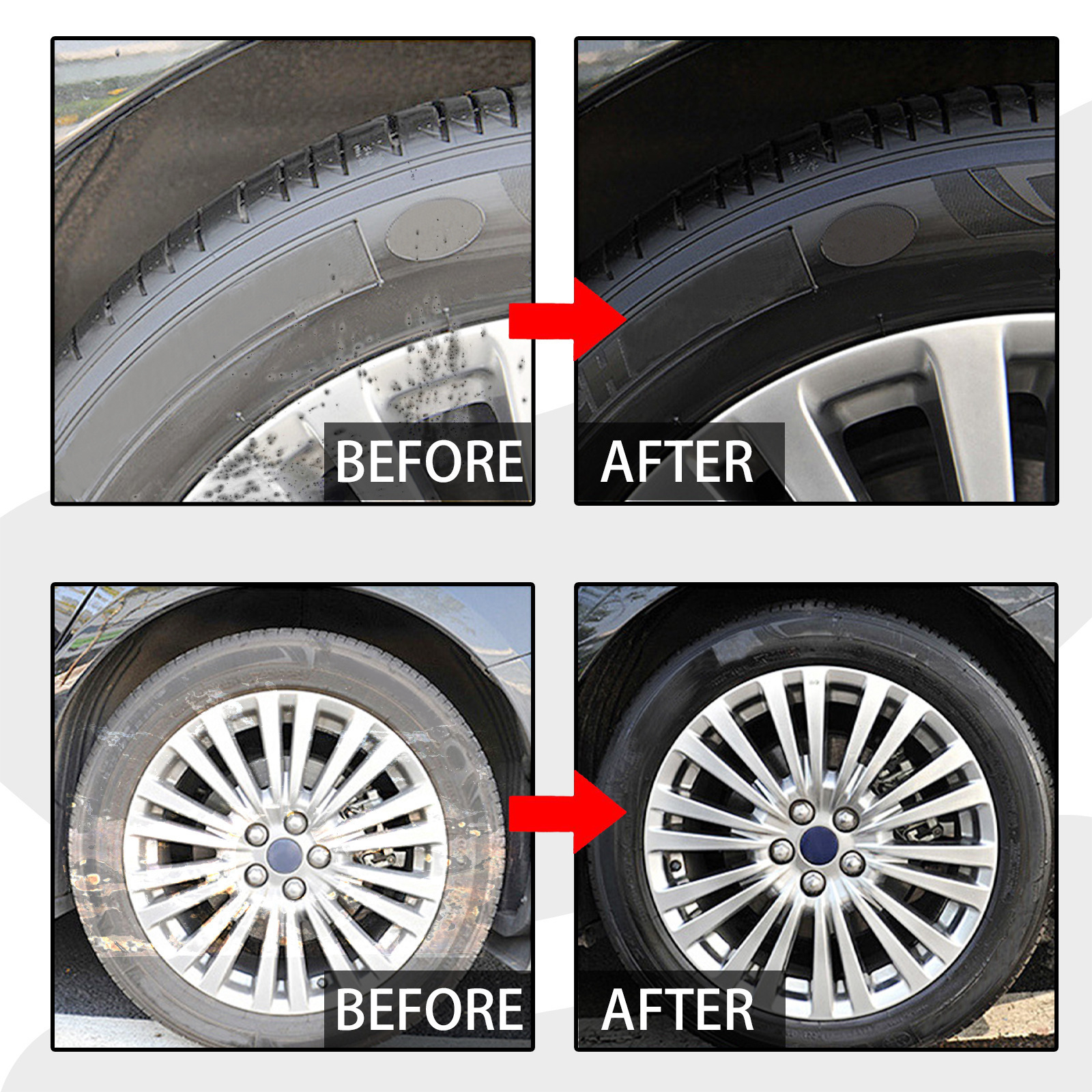Homonth Car Tire Cleaner Set Wheel Hub Refurbishment Cleaning Polishing Maintenance Multi-Functional Cleaning Agent