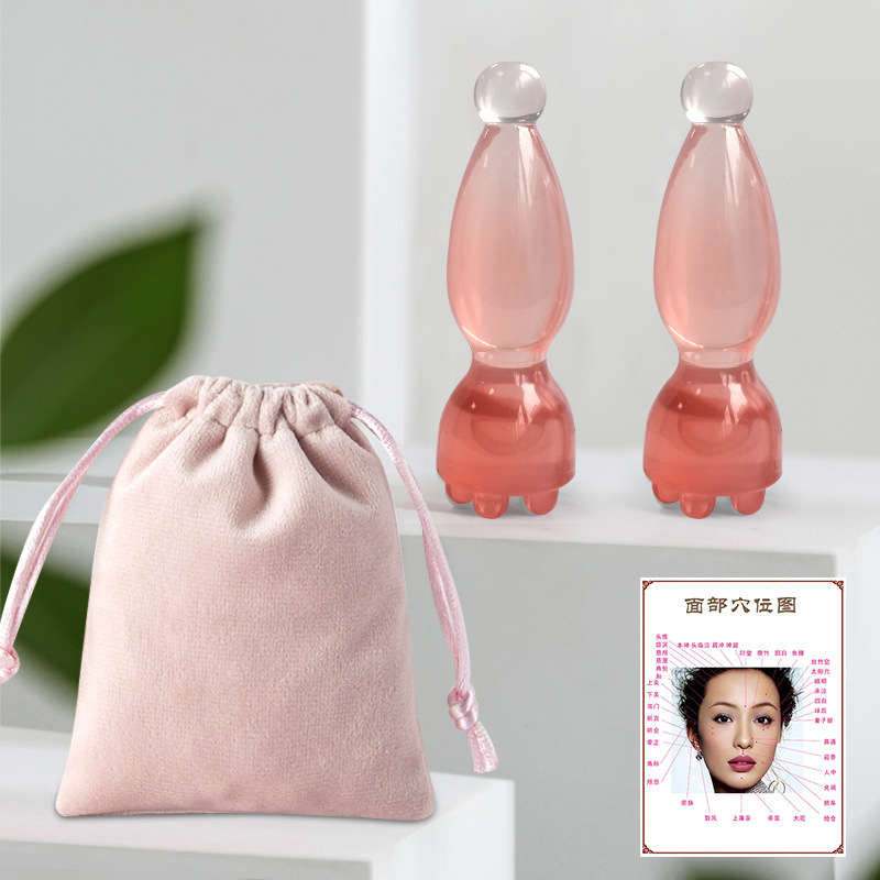 Lopa pequeño ojo músculo varilla masajeador facial acupuntura varilla facial yoga belleza elevación aceite esencial herramienta de combinación