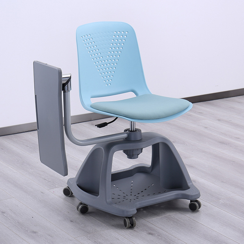 Fábrica al por mayor silla giratoria de entrenamiento de 360 grados aula inteligente Mesa de color moderna y silla integrada con mesa Silla de entrenamiento de tablero image 14