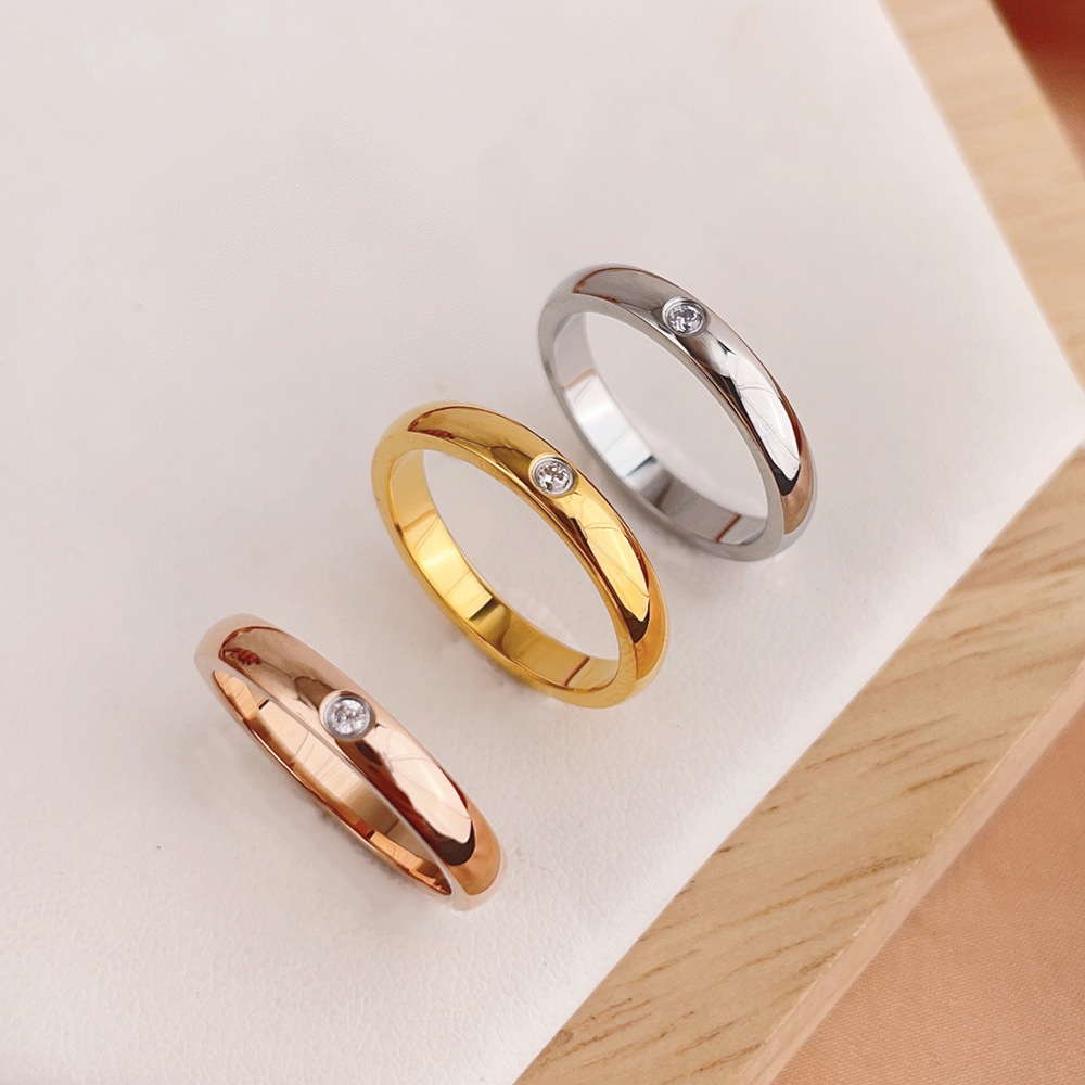 Wholesale Jewelry Basic Simple Style Geometric Titanium Steel Plating Rings display picture 3