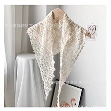 春夏季韩版小披肩薄款碎花蕾丝镂空百搭短款防晒小坎肩外搭小围巾
