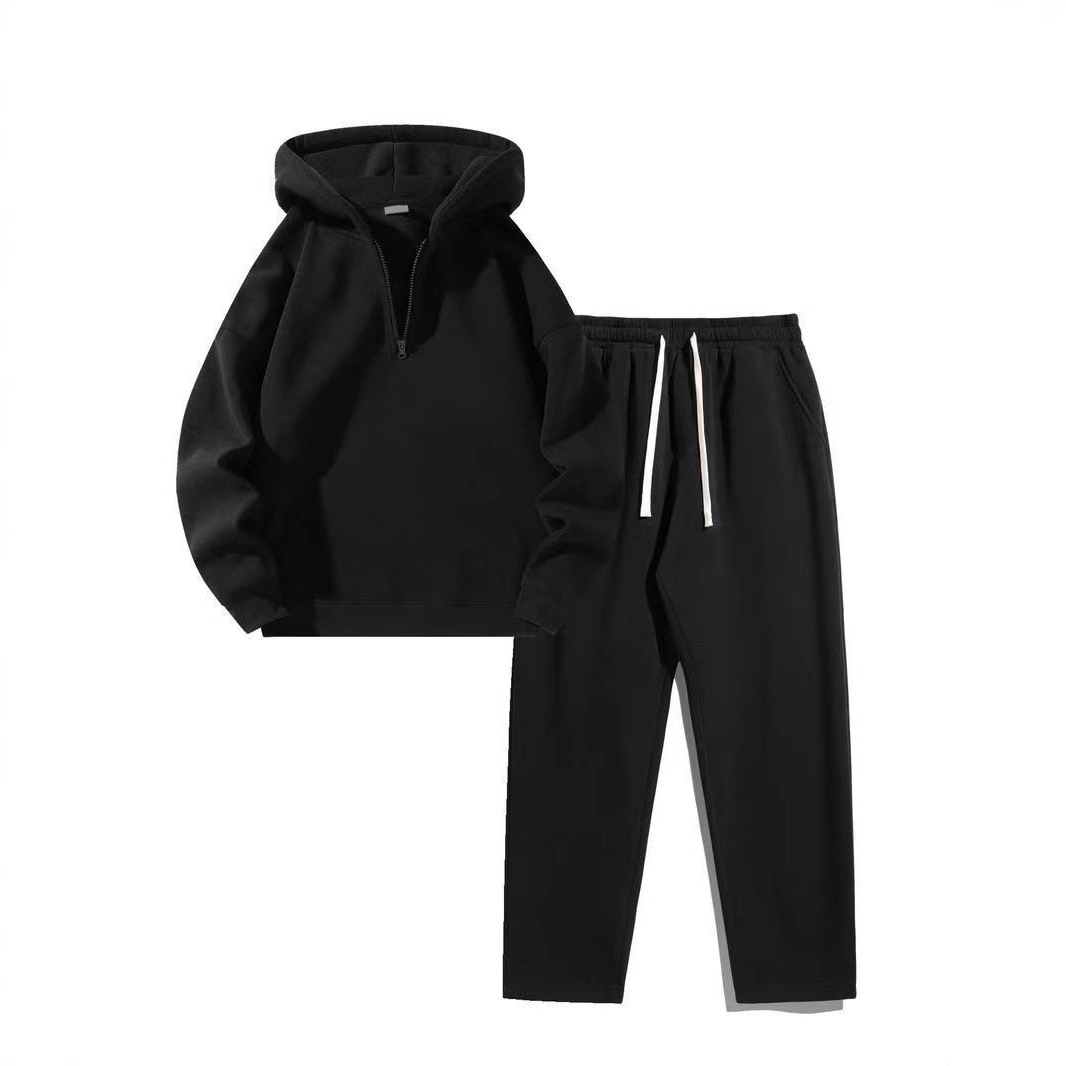 Women's 2-piece Casual Lar Half Zip Sweatshirt and Wide Leg Tracksuit suit