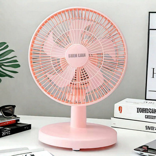 5-Blade Plug-In High-Wind Silent Small Fan Household Bedside Bed Small Fan Dormitory Desktop Electric Fan