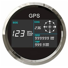 數顯GPS速度表85mm里程和單位可調帶超速報警提示