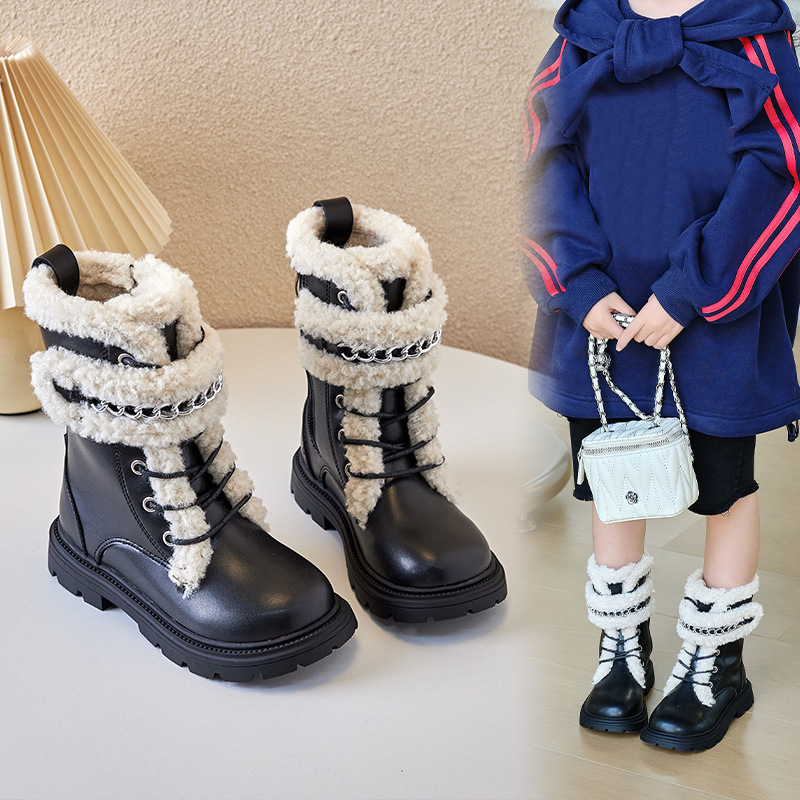 Kids' shoes Children's cotton shoes autumn and winter children's shoes girls Martin boots boys non slip girls baby boots soft bottom short boots_voghion.com
