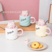 Кружка из керамики в формате мультфильма с милой водной чашкой, для студентки, в общежитии, завтрак, молоко, чашка кофе