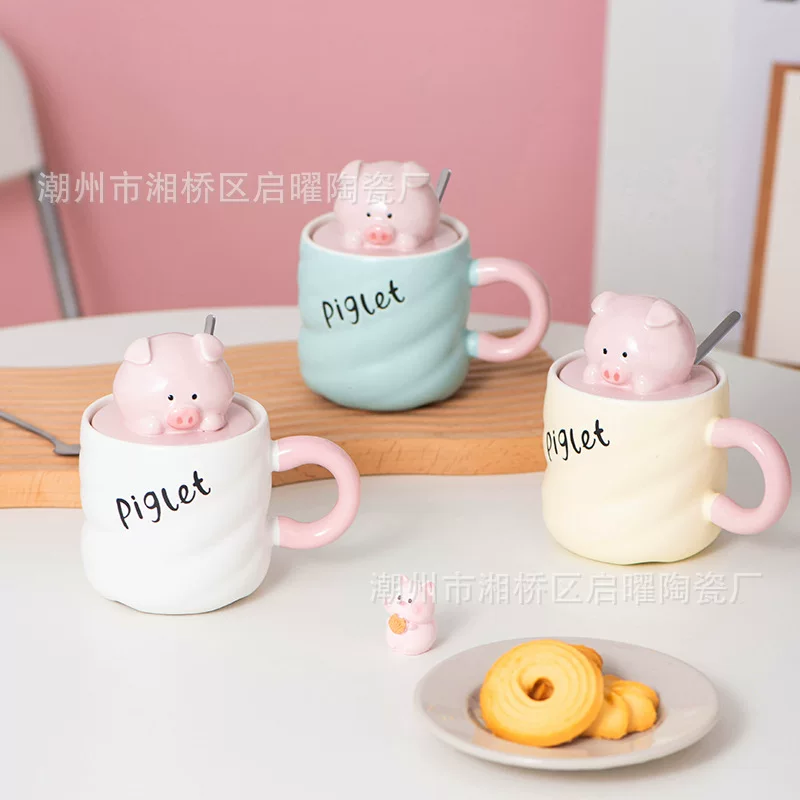 Кружка из керамики в формате мультфильма с милой водной чашкой, для студентки, в общежитии, завтрак, молоко, чашка кофе