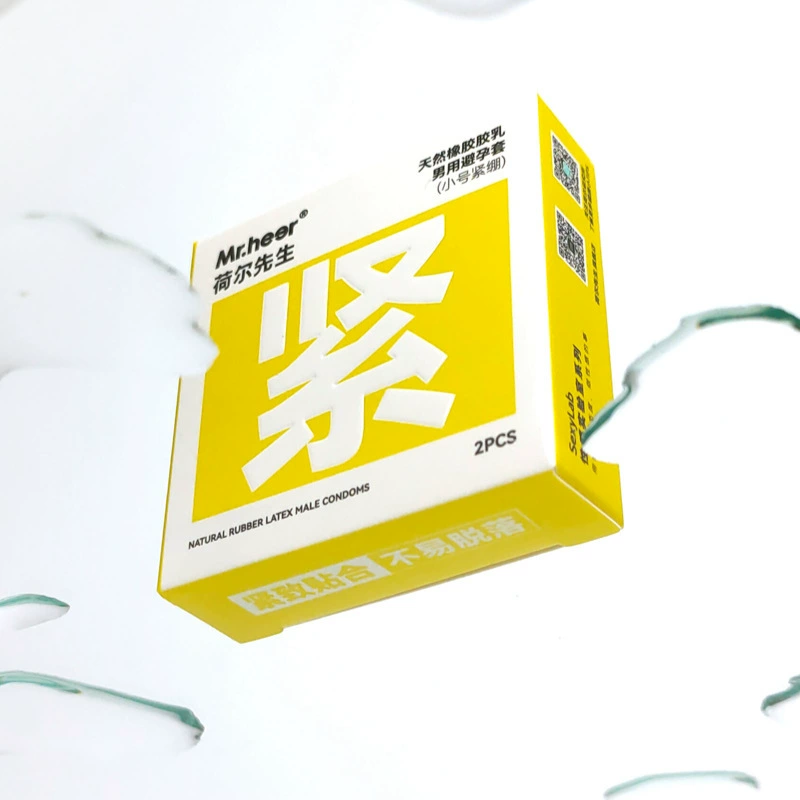 Mr.heer荷尔先生 Gay condoms 2 packs ice-sensing hyaluronic acid condoms for adult sex products