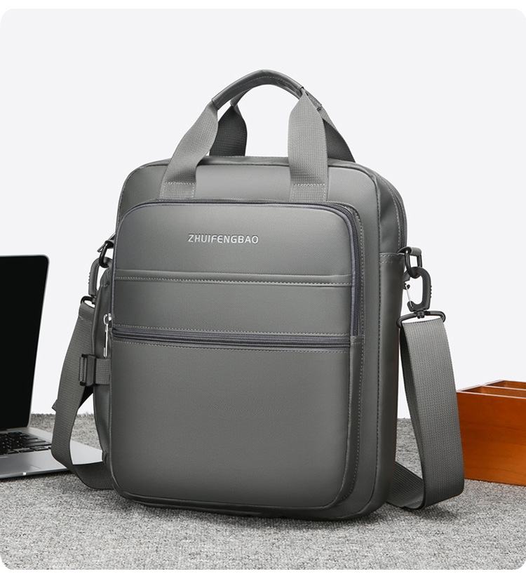 The new 2024 high-end briefcase, large-capacity casual sports single-shoulder bag, simple men's style, water-resistant crossbody undefined