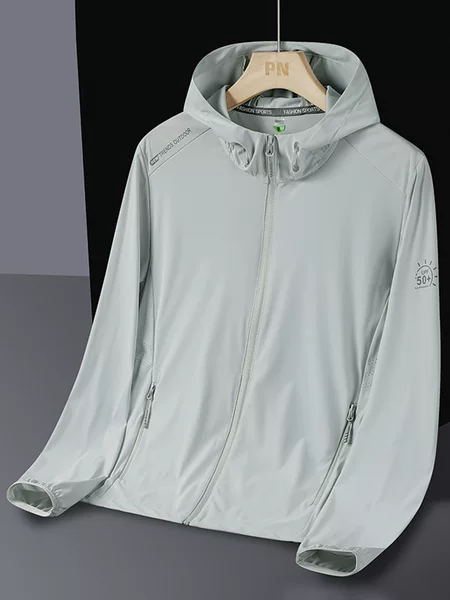 Outdoor Couple Sun Protection Clothing Men's and Women's Warp Knitted Ice Silk Skin Clothing UV Protection High Elastic Breathable Printable LOGO