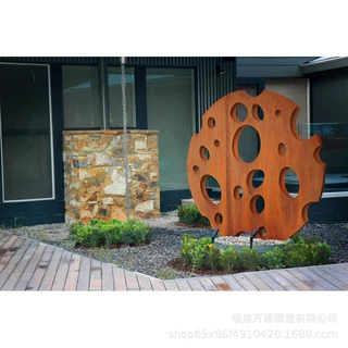 耐候钢雕塑 大型摆件 景观雕塑 抽象艺术 定制不锈钢雕塑 铜雕塑