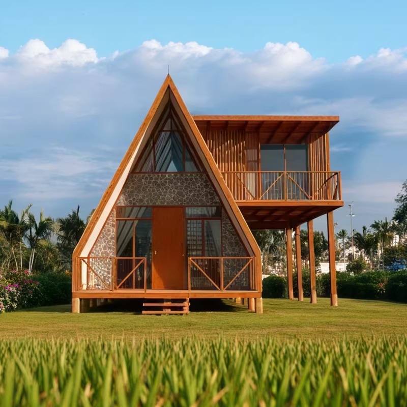 Residencias al aire libre puntos escénicos camping triangular casa de madera forestal casa de árboles montaje móvil casa de ocio casa de madera idílica