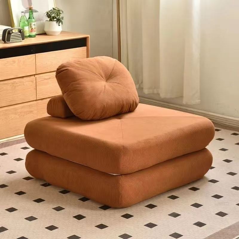 Fábrica directa sofá perezoso bloque de tofu sofá cama pequeña casa dormitorio individual tatami sala de estar tela de limpieza