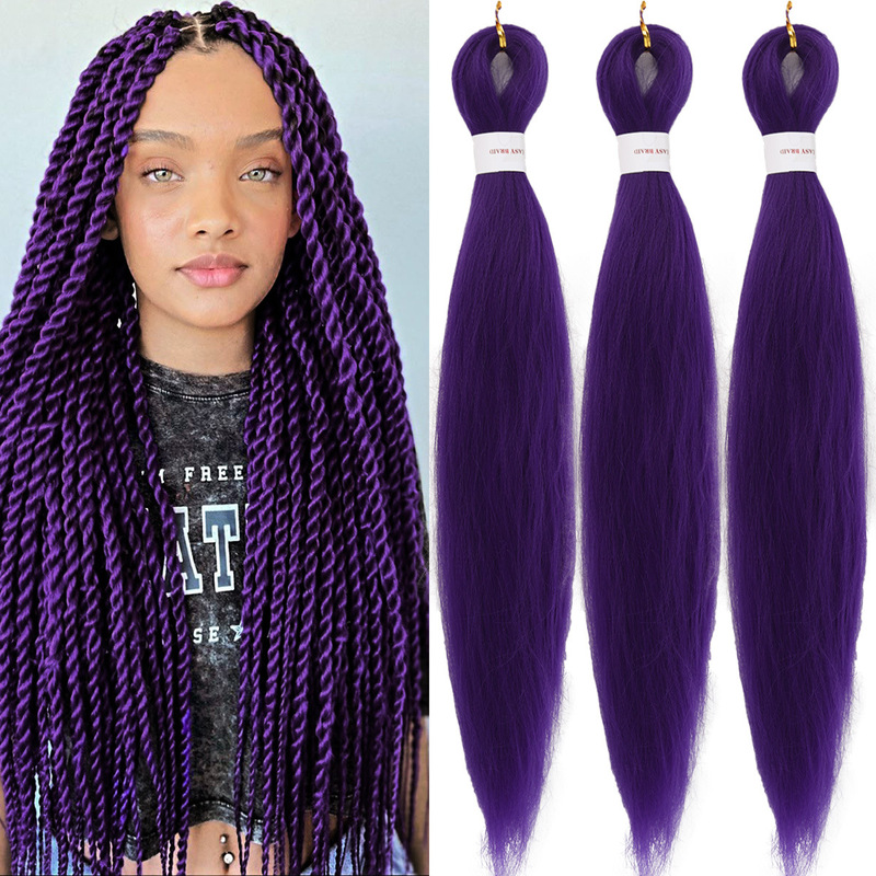 Factory Direct Sales to Europe and America 26inch Ez Big Braid Synthetic Fiber Wig Easy Braid African Dreadlocks Gradient Color Braids