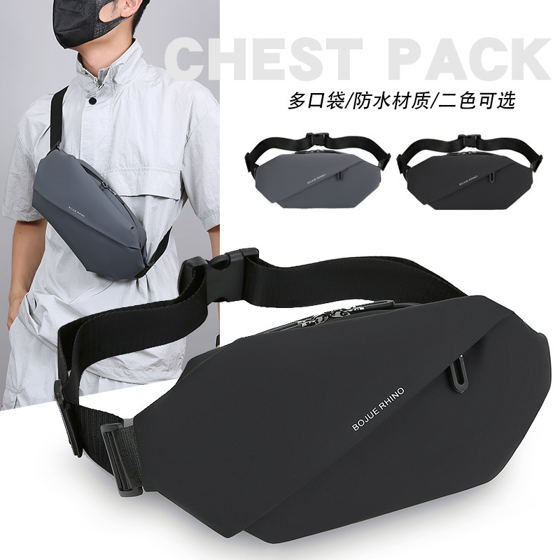 Nuevo bolso de cintura de hombre transfronterizo bolso de teléfono móvil multifuncional bolso de pecho de gran capacidad bolso de hombro casual