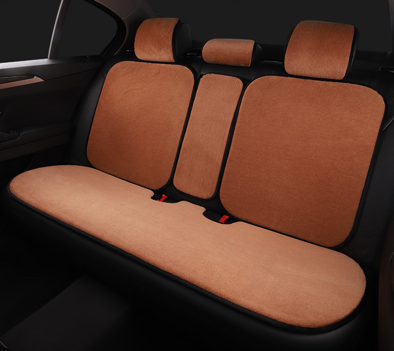 2024 Pure Wool Car Cushion Winter Short Plush Warm Non-Slip Cashmere Plush Cushion Car Cushion Universal Cushion Chair Cover