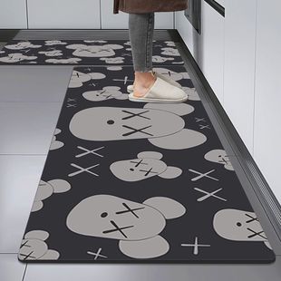 Cross-border kitchen floor mat water absorption oil dry and wet separation soft diatom mud floor mat household good care non-slip foot mat