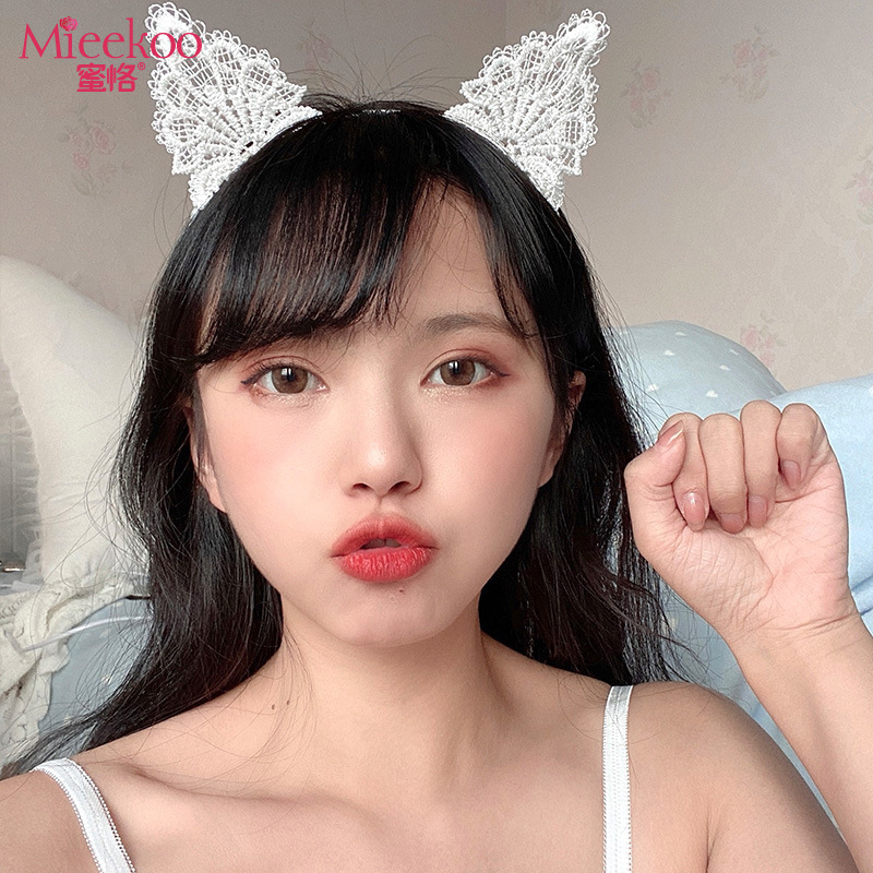 Mikoku Sexy Lace Cat Ears Headband Cat Girl Rabbit Ears Lace Party Accessory Wholesale Dropshipping 7300