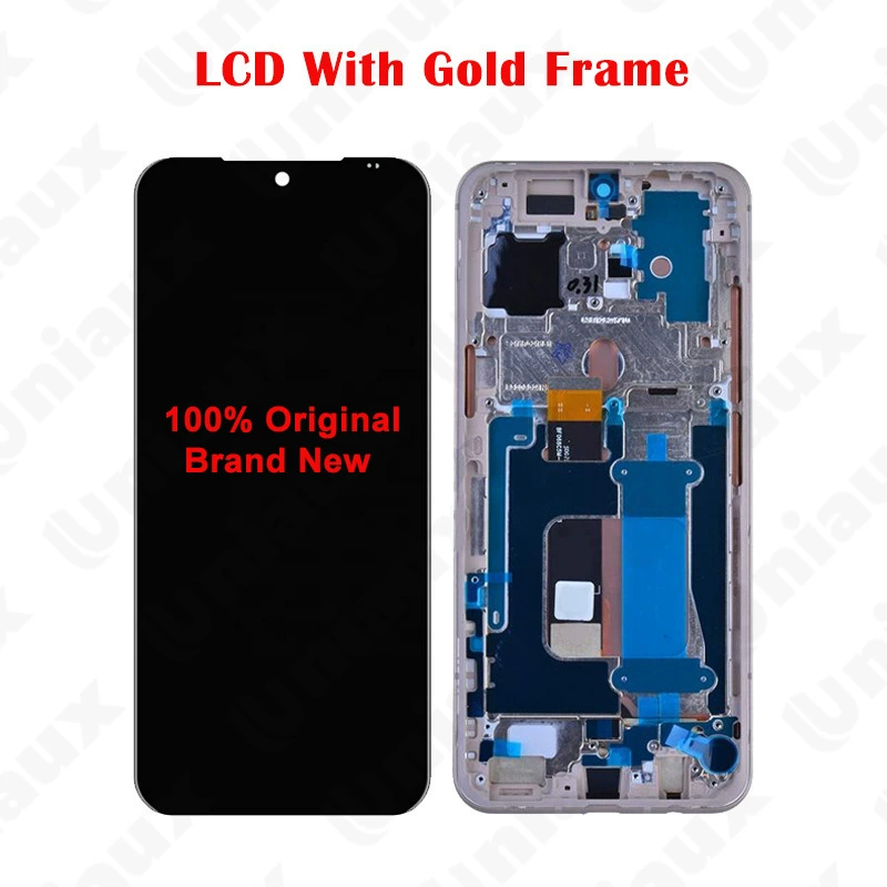 Совместим для LG V60 ThinQ 5G экран LCD для мобильного телефона, внутренний и внешний экран с рамкой, сборка дисплея LCD