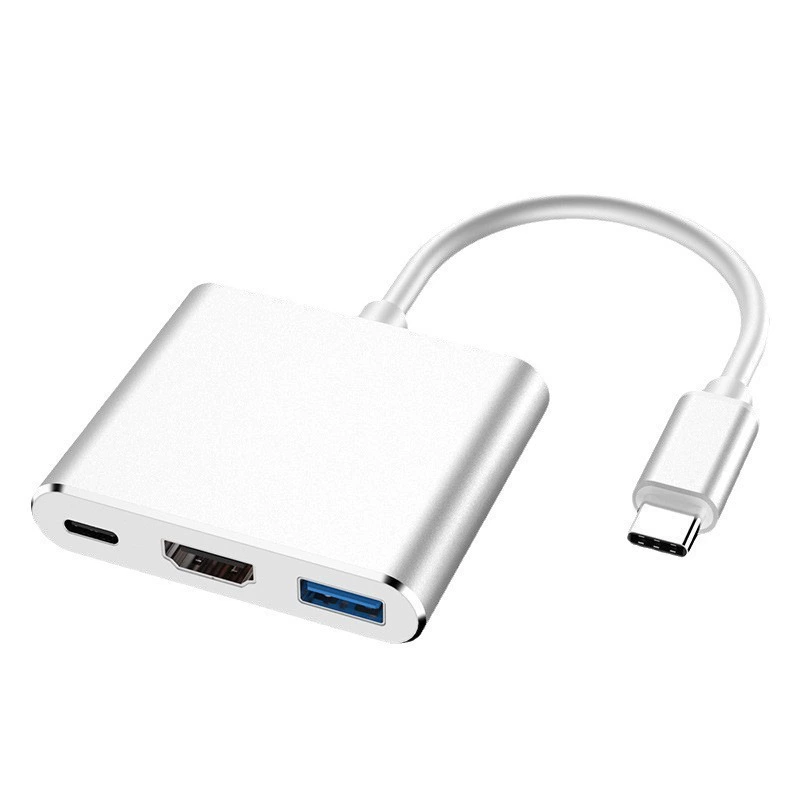 Type-C to HDMI three-in-one docking station 4k swit one-to-three mobile laptop projector adapter