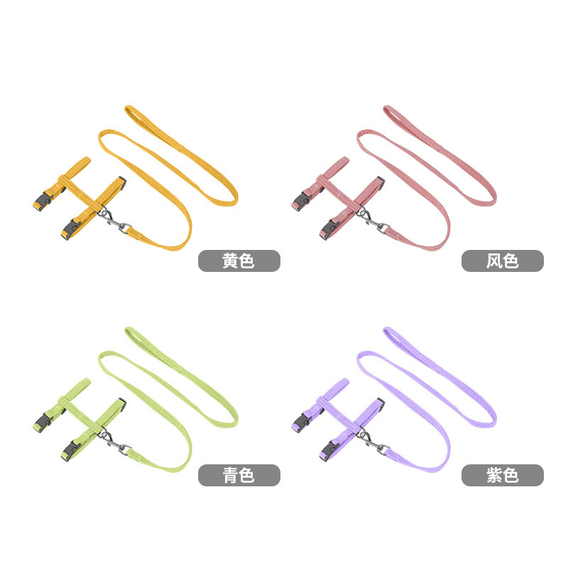 Cross-border adjustable pet cat leash set small dog dog rope dog T-shaped chest and back strap pet supplies