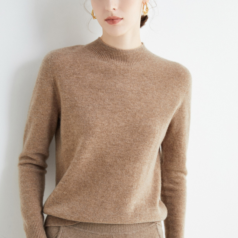 Early Autumn Sweater Women's 100 Pure Wool Sweater Skin-feeling Half-turtleneck Thin Slim-fit All-match Base Shirt Fashion for Outer Wear Early Autumn Sweater Women's 100 Pure Wool Sweater Skin-feeling Half-turtleneck Thin Slim-fit All-match Base Shirt Fashion for Outer Wear