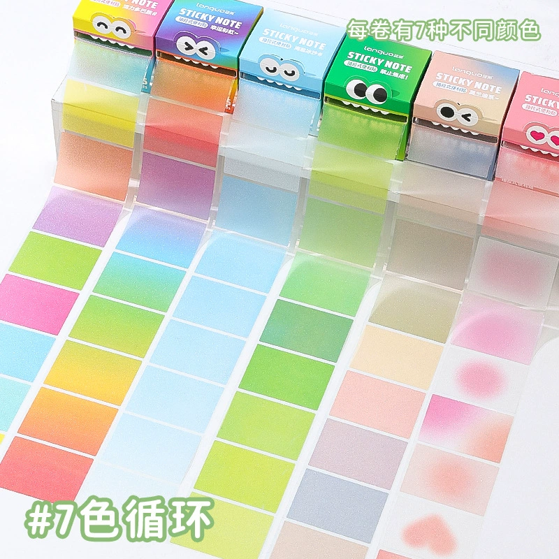 Голубой фрукт? Pearlescent pull-out sticky notes cartoon transparent students take notes and leave messages N times tearable sticky notes