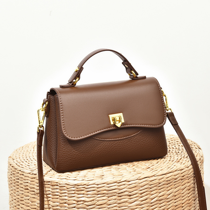 Cross-Border Hot-Selling Women's Bag, High-End Luxury Crossbody Bag, Large-Capacity Handbag, Shoulder Bag, Autumn and Winter Brown Bag