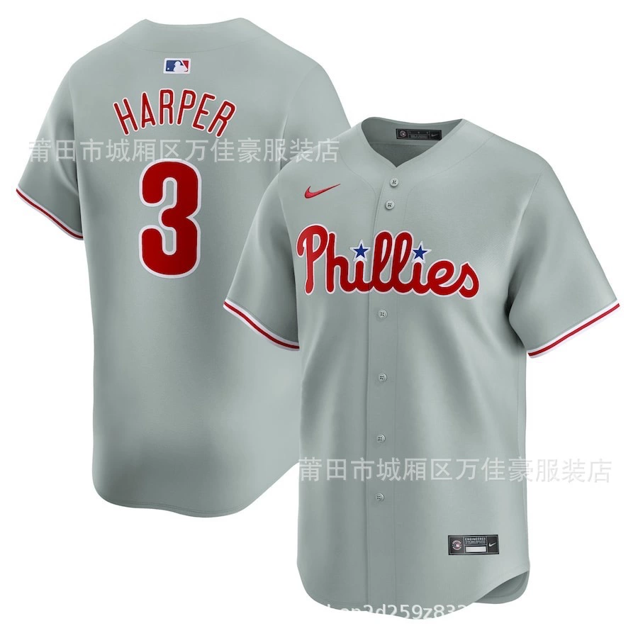 Бейсбольная майка в американском стиле Phillies Bryce Harper №3
