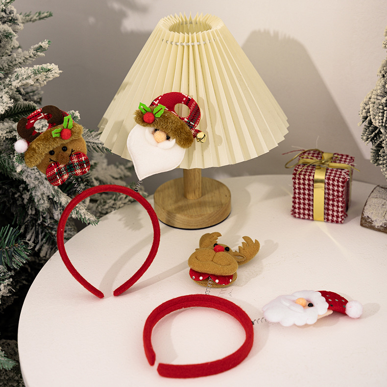 Set cerchietti di natale per feste con fermagli per capelli_voghion.com