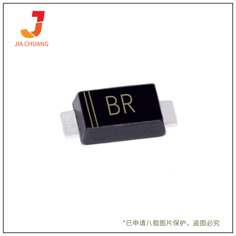 厂家现货 SMF17A SOD-123FL 丝印:BR 200W 贴片 单向 TVS二极管