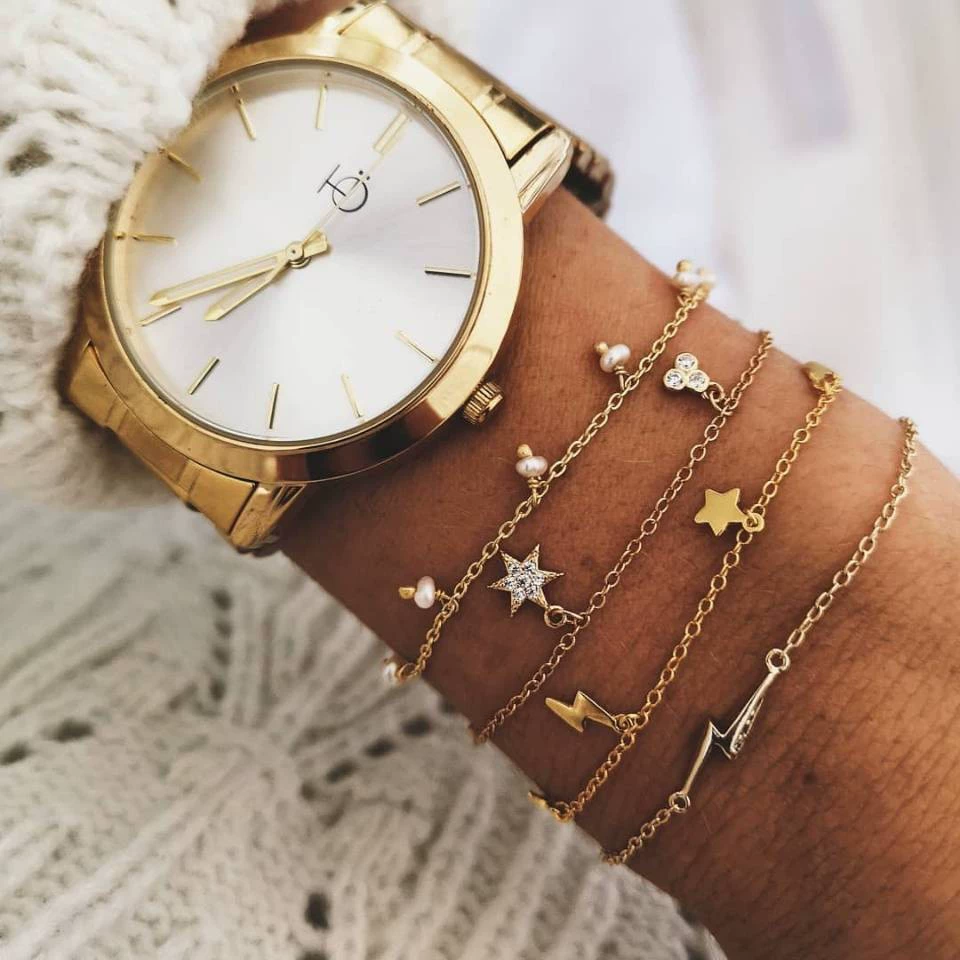 Трансграничный модный тренд новый простой набор браслет из 4 частей