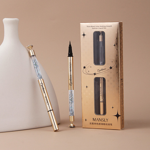 MANSLY Eyeliner Pen for Women Waterproof Sweatproof Transfer-Proof Long-Lasting Ultra-Fine Lower Lash for Beginners and Novices with Dimple