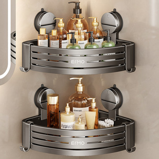 Suction Punch-free Toilet Storage Bathroom Shelf Triangular Storage Shelf Toilet Shower Washbasin Wall