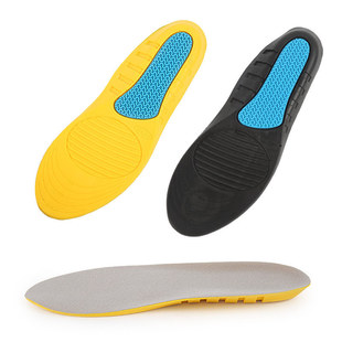Sports Shock Absorption Insole Breathable Shock Absorption Soft Men and Women Summer Sweat-Absorbing Velvet Pu Full Soft Cushion