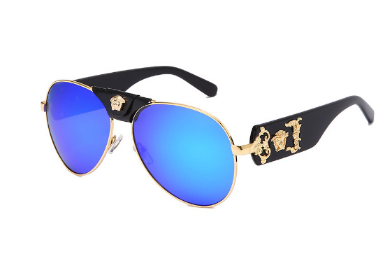 골드 프레임 블랙 피트 블루 필름