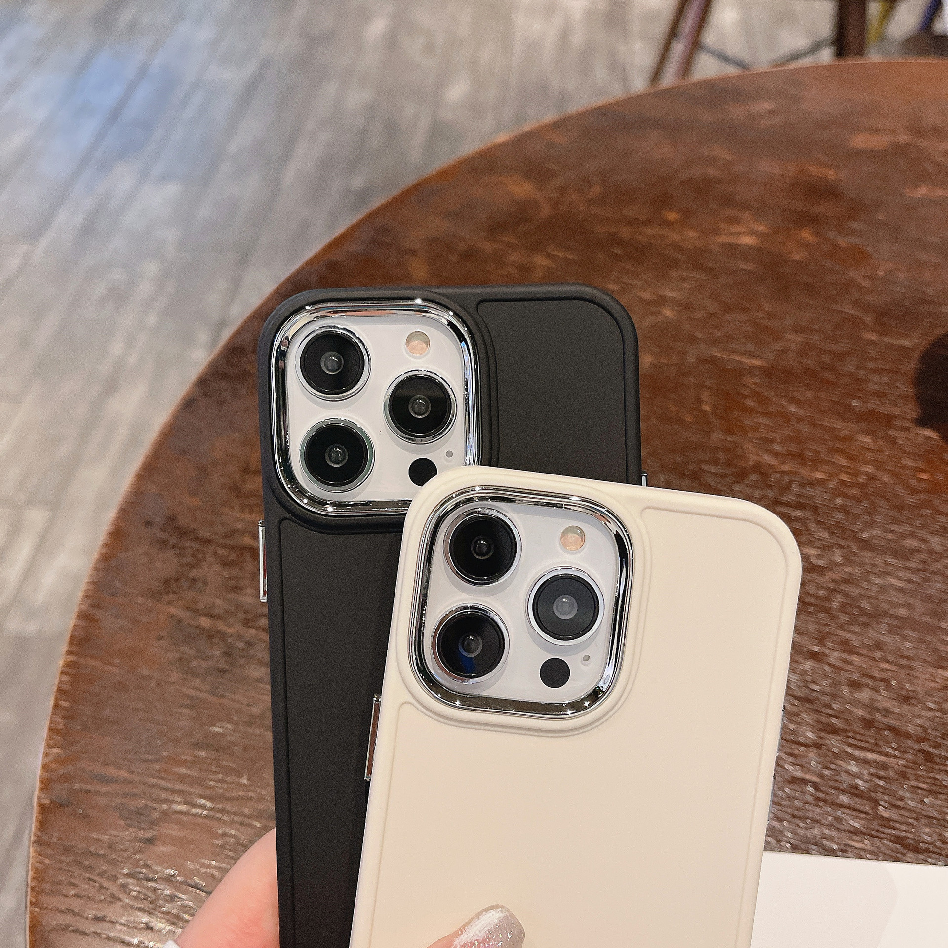 Suitable for iPhone 14 electroplated lens phone case, simple solid color, 13 Pro high-end XR soft protective case_voghion.com