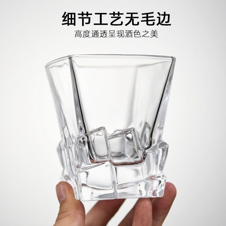 Vidrio de cristal grueso de estilo europeo vaso de whisky vaso de cerveza espíritus copa de vino juego de vino