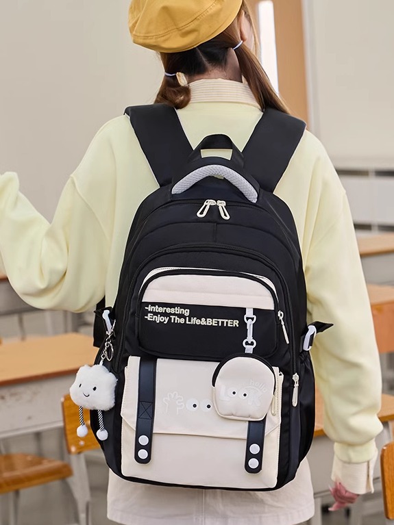 轻便减压书包女高中生大容量减负防水初中生小学生五六年级双肩包