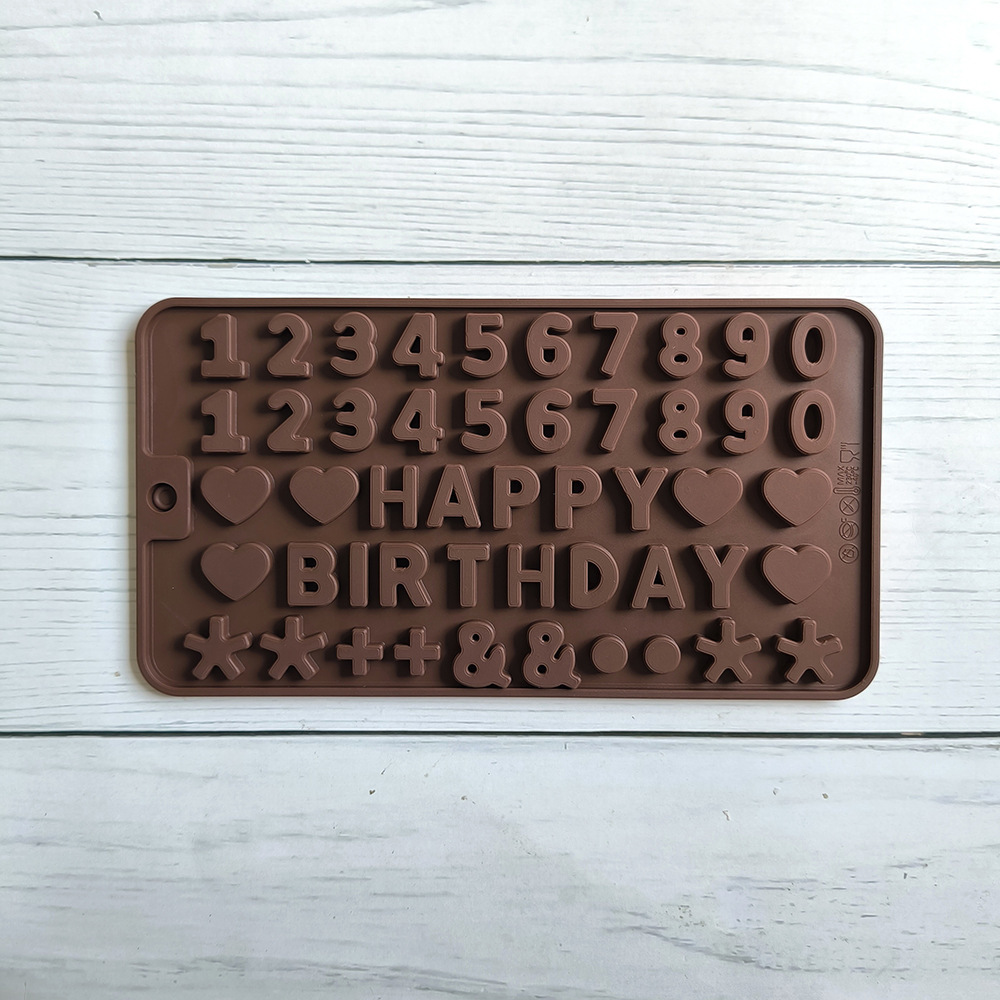 Chocolate digital 458 molde de silicona fondant galleta digital molde de forma de caramelo herramienta de horneado de bricolaje