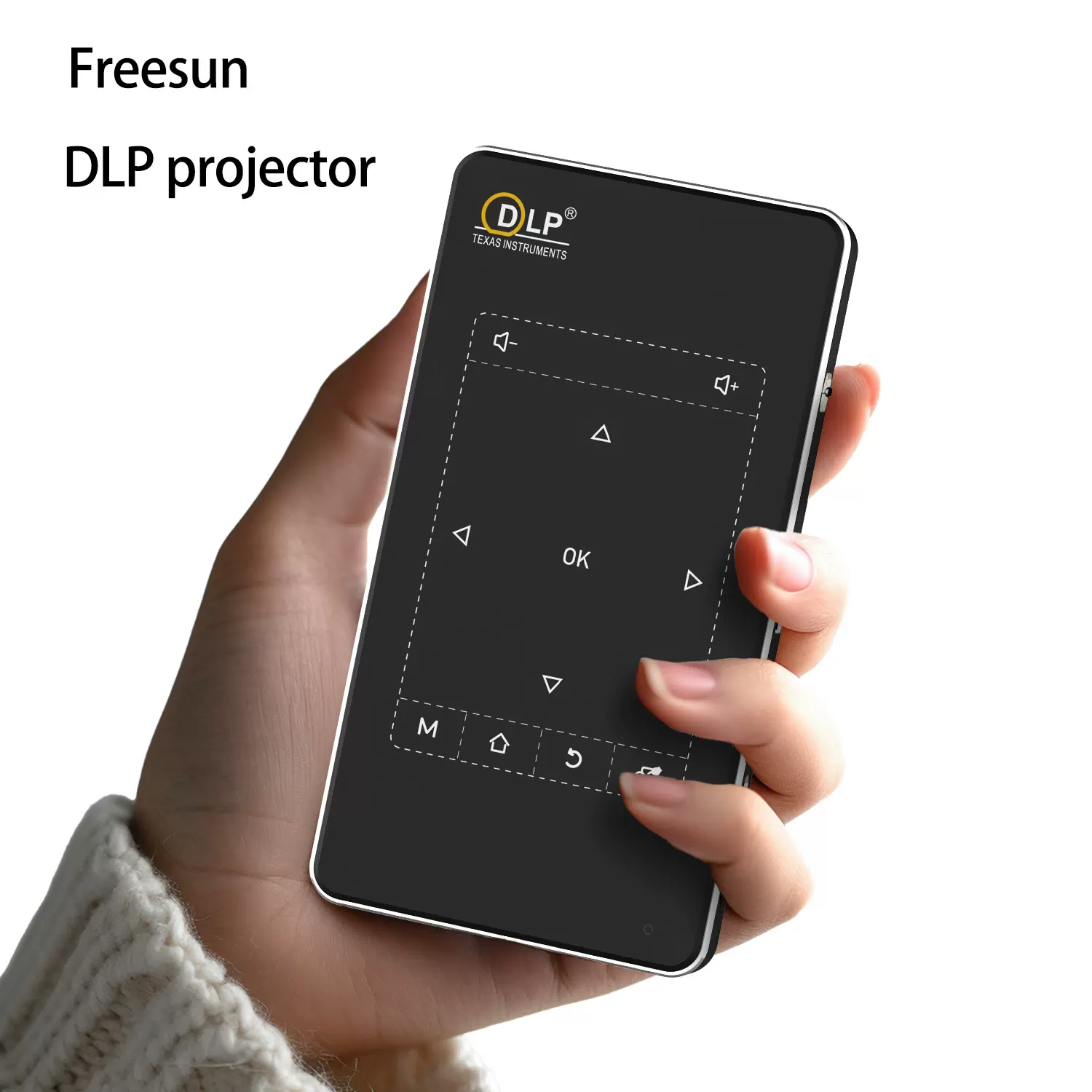 跨境专供DLP投影仪便携式家用4K高清3D户外电池投影仪飞辰投影机