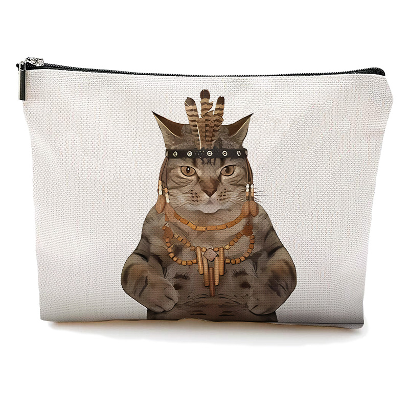 Amazon mascota transfronteriza gato y perro impresión doble cara bolsa de lavado de viaje bolsa de almacenamiento de gran capacidad adorable